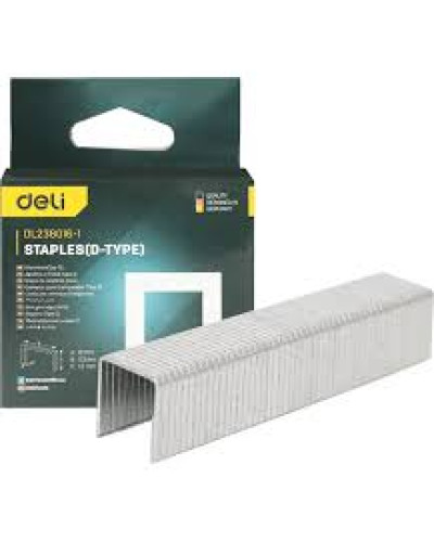 Скобы для мебельного степлера Deli 12x11.3x1.2мм тип D(1000шт.)