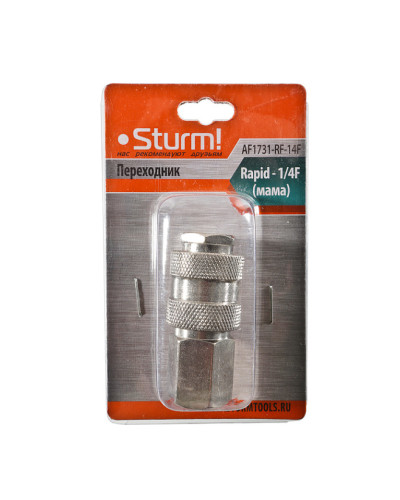 Пневмофитинг Sturm внутр резьба 1/4"-рапид(мама) RF