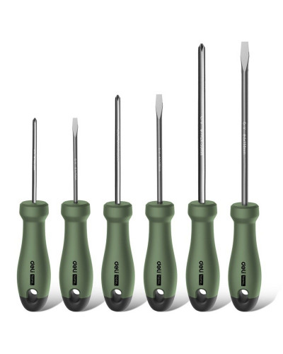 Набор отверток Deli 6шт Home Series Green