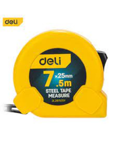 Рулетка Deli  7.5мХ25мм жёлтая