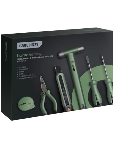 Набор бытовых инстр. Deli 6 предм. Home Green
